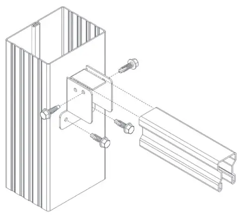 каркас забора соединение